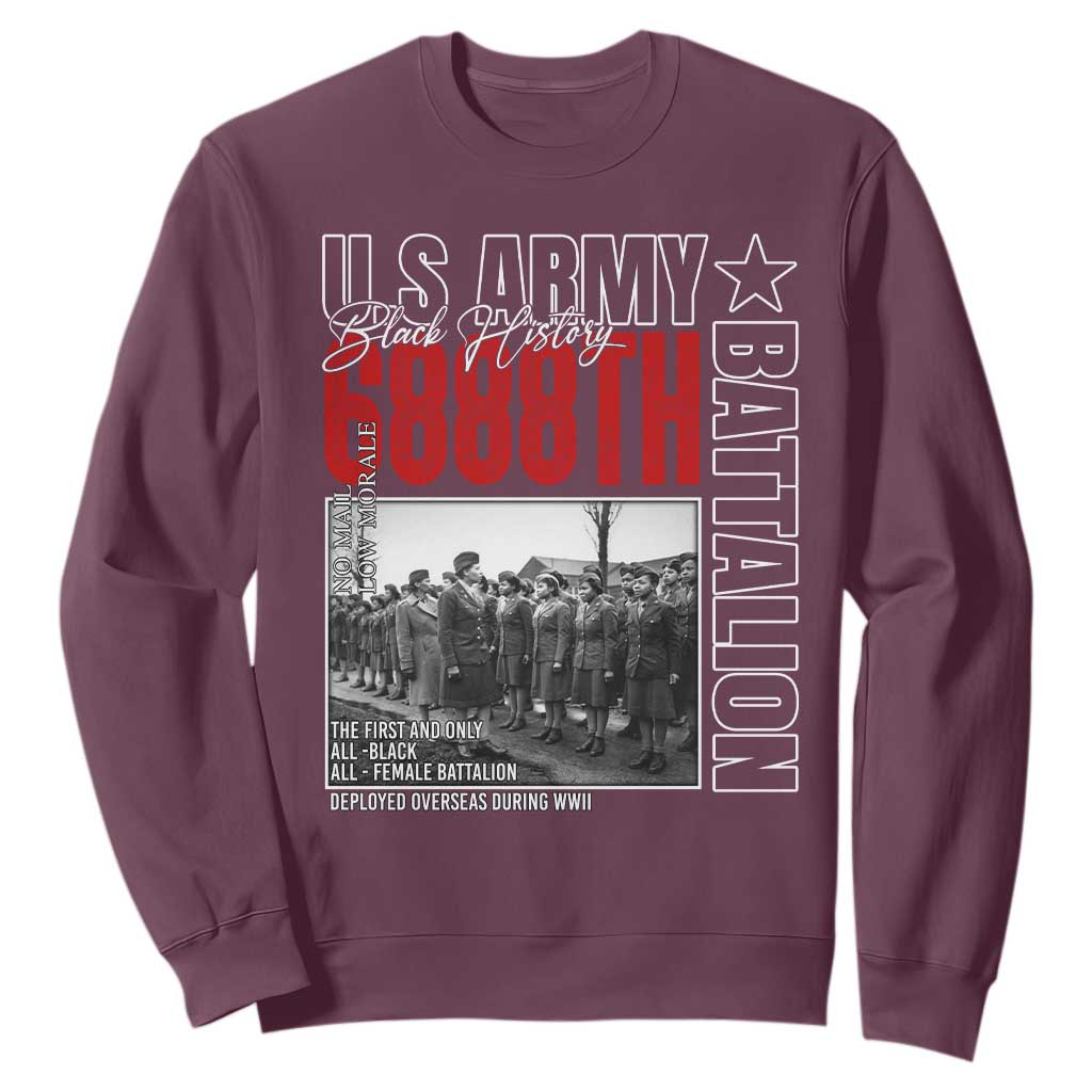 6888th Battalion Sweatshirt The First And Only All Black Female Battalion Black History TS11