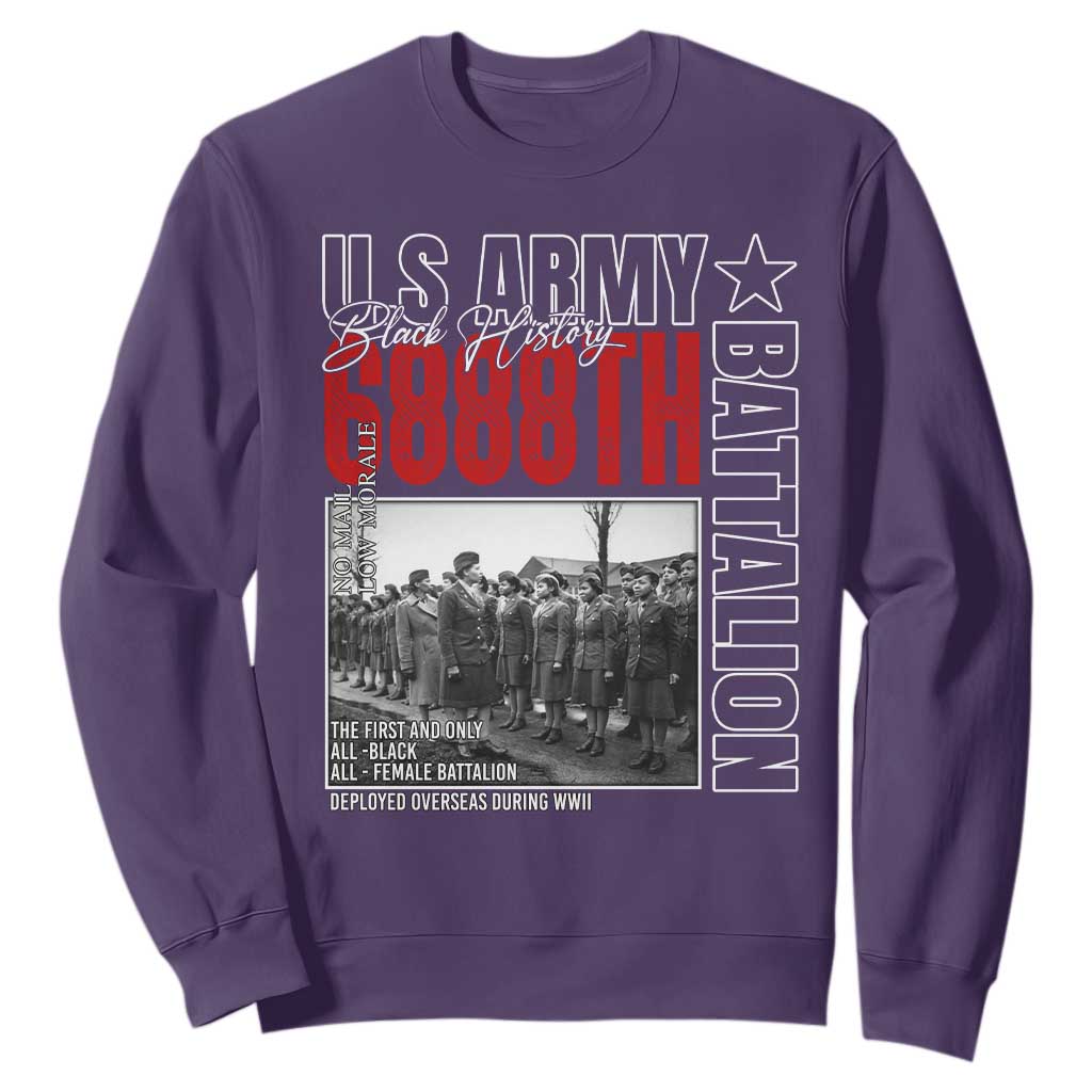 6888th Battalion Sweatshirt The First And Only All Black Female Battalion Black History TS11