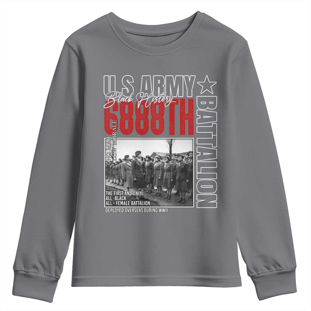 6888th Battalion Youth Sweatshirt The First And Only All Black Female Battalion Black History TS11