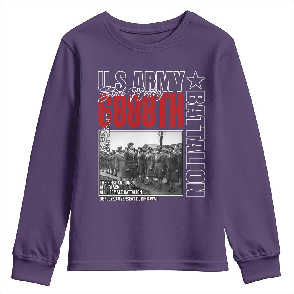6888th Battalion Youth Sweatshirt The First And Only All Black Female Battalion Black History TS11