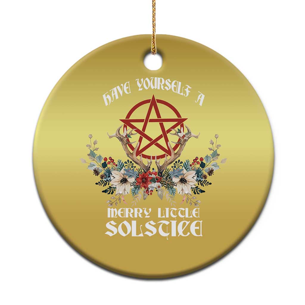 Have Yourself A Merry Little Solstice Christmas Ornament Yule Pagan Xmas Pentagram TS11