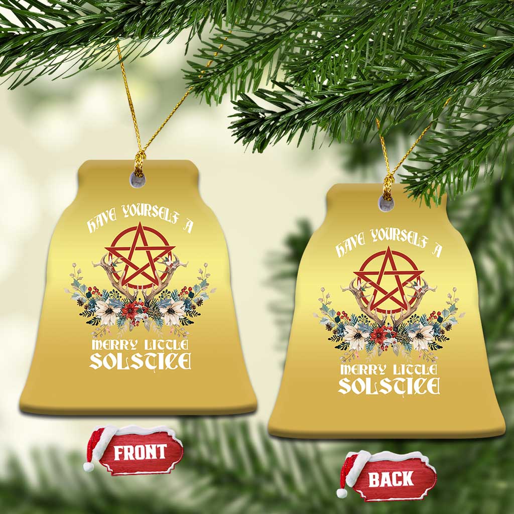Have Yourself A Merry Little Solstice Christmas Ornament Yule Pagan Xmas Pentagram TS11