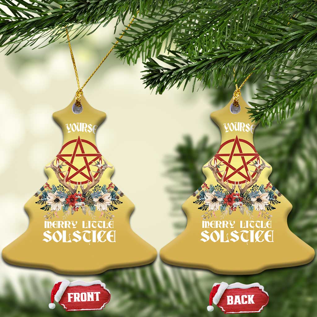 Have Yourself A Merry Little Solstice Christmas Ornament Yule Pagan Xmas Pentagram TS11