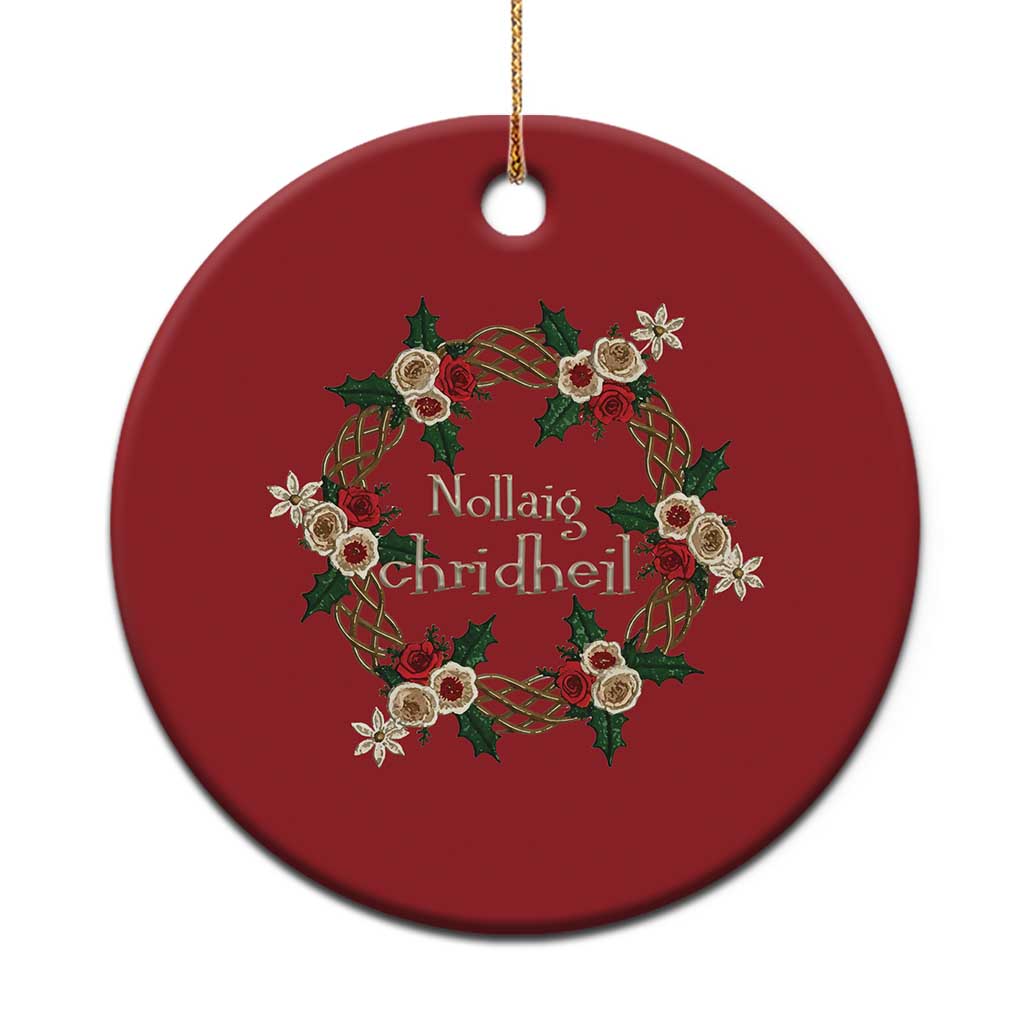 Scottish Celtic Xmas Nollaig Chridheil Christmas Ornament Xmas Wreath TS11