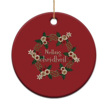 Scottish Celtic Xmas Nollaig Chridheil Christmas Ornament Xmas Wreath TS11