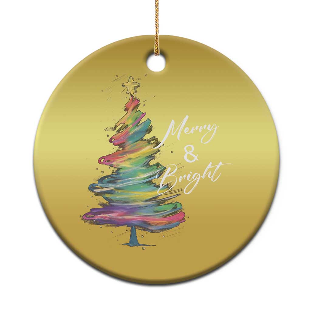 Xmas Christmas Ornament Merry And Bright Colorful Xmas Tree TS11