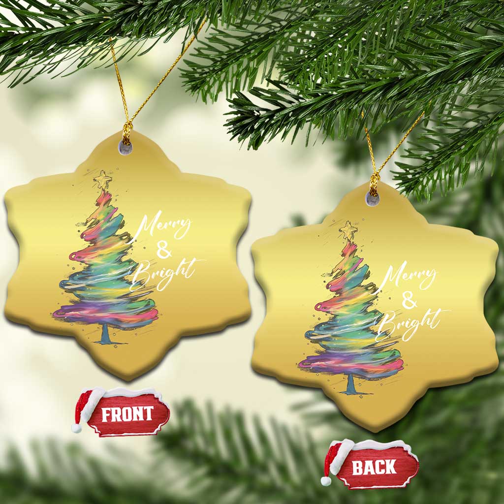 Xmas Christmas Ornament Merry And Bright Colorful Xmas Tree TS11