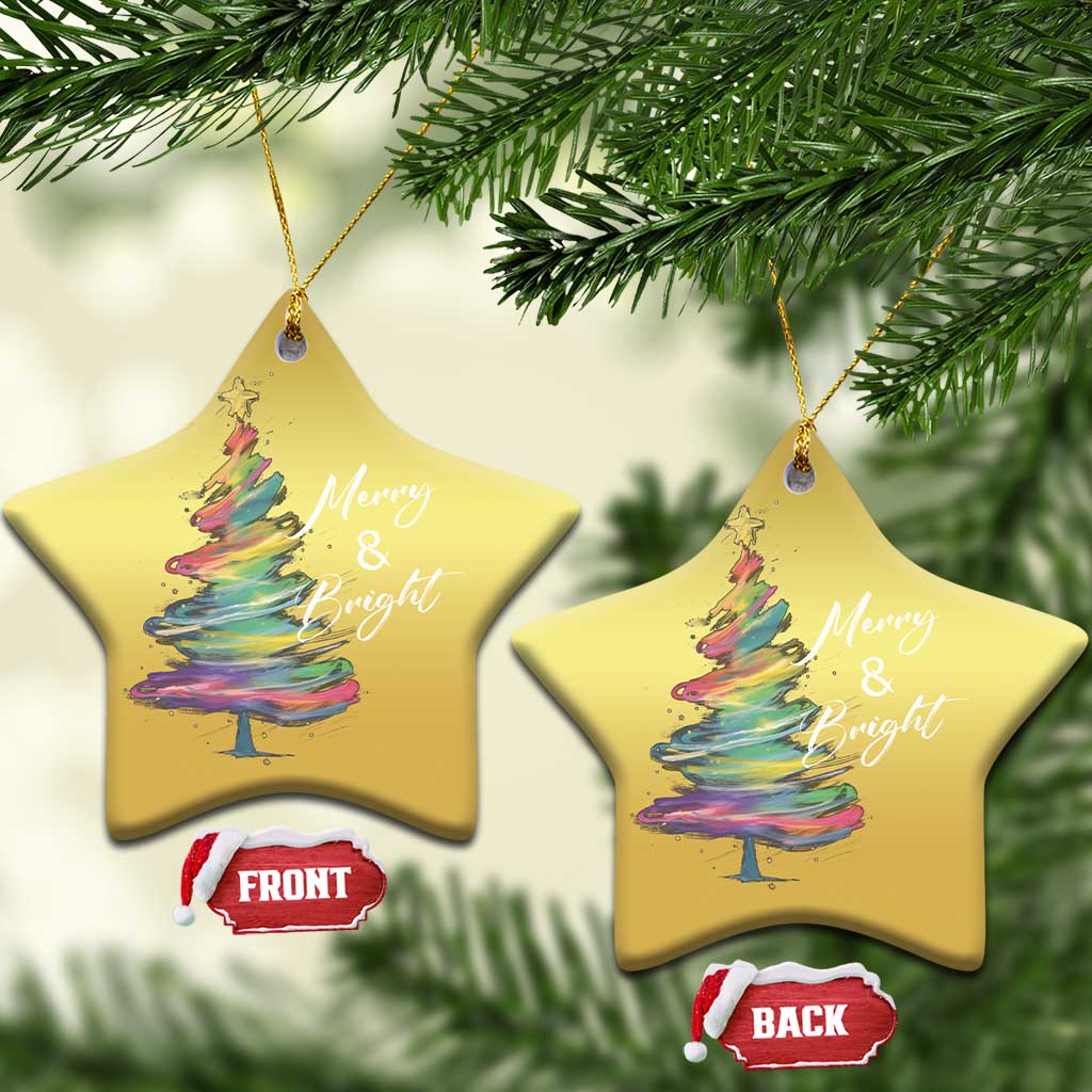 Xmas Christmas Ornament Merry And Bright Colorful Xmas Tree TS11
