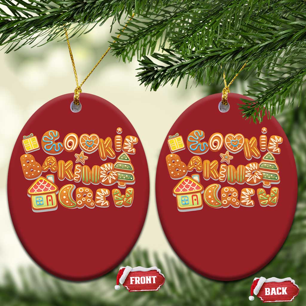 Funny Xmas Baking Christmas Ornament Cookie Baking Crew Family Matching TS11
