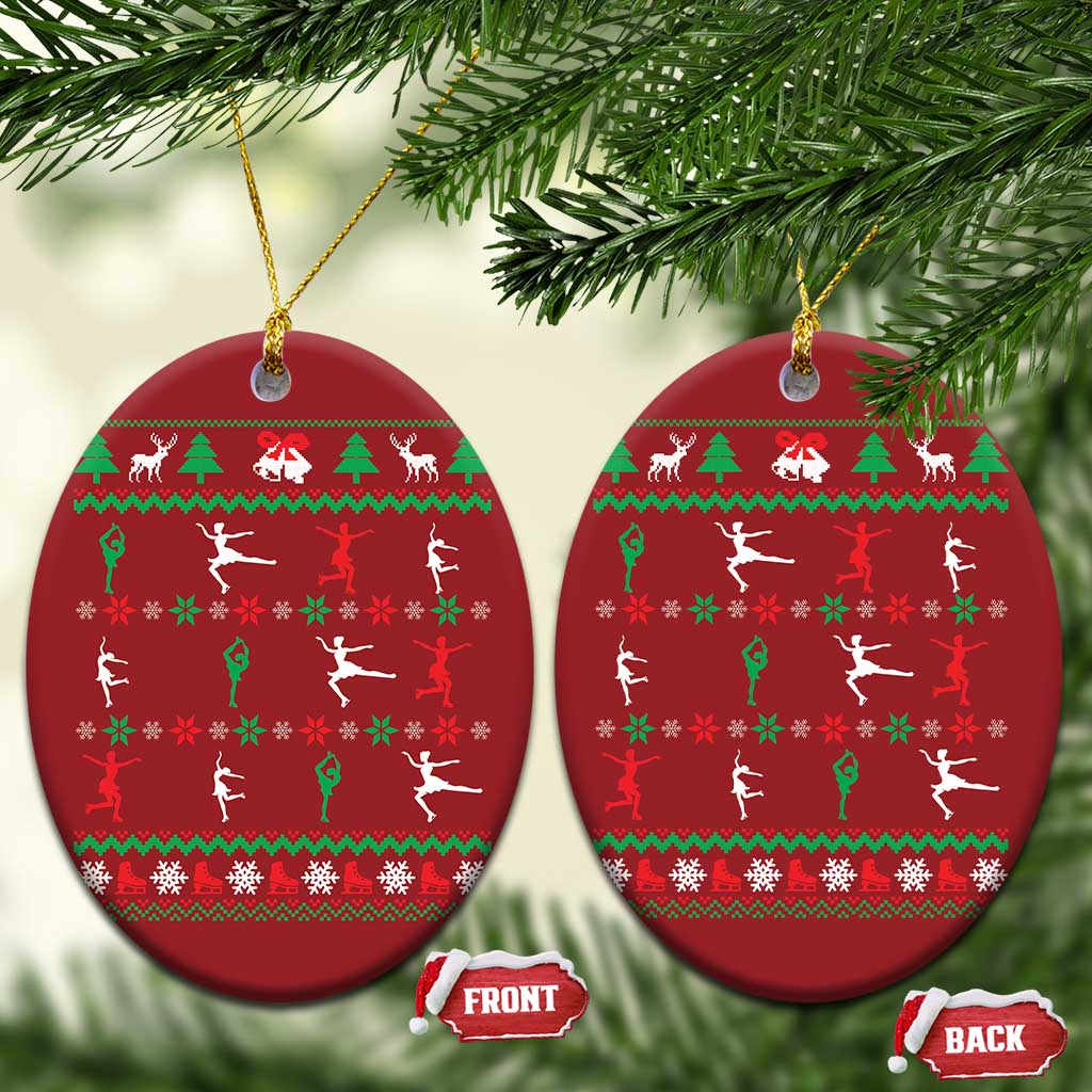 Funny Xmas Figure Ice Skating Skater Christmas Ornament TS11