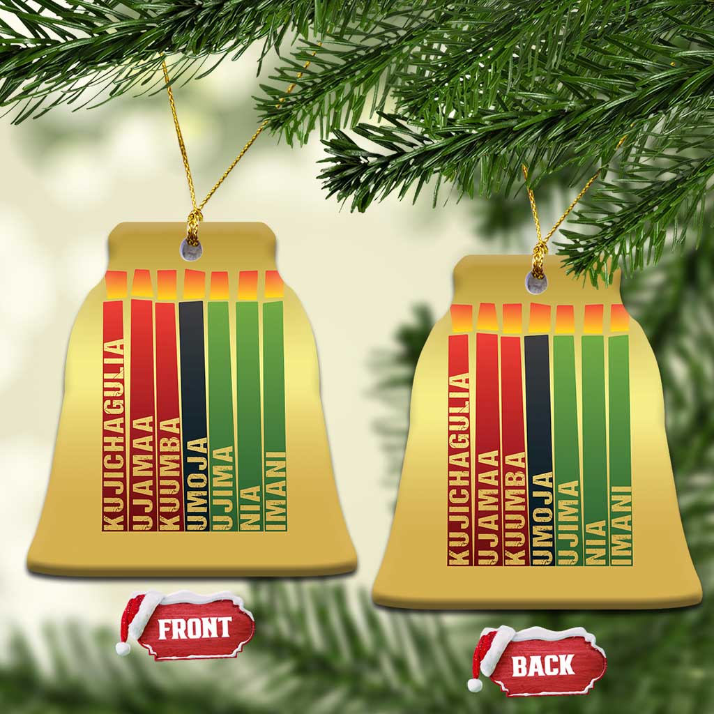 The 7 Principles Of Kwanzaa Christmas Ornament Kinara Candles African Heritage TS11
