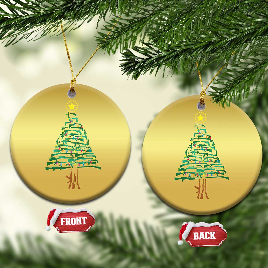 Xmas Gun Christmas Ornament Xmas Tree 2nd Amendment Star TS11