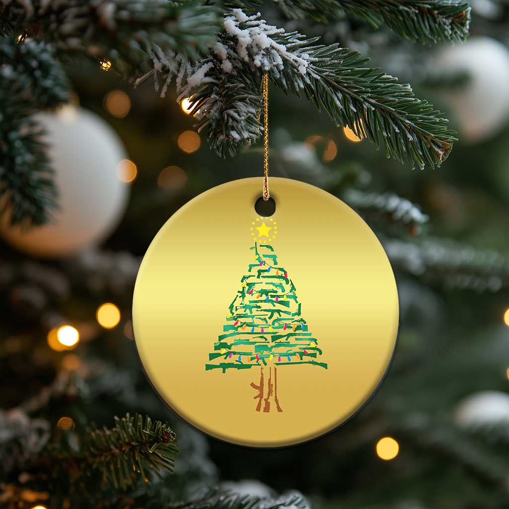 Xmas Gun Christmas Ornament Xmas Tree 2nd Amendment Star TS11