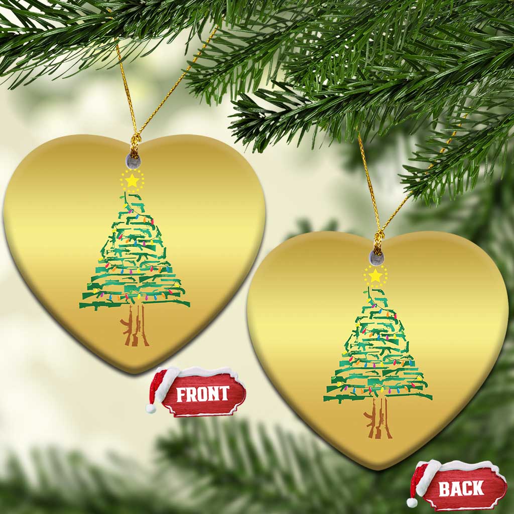 Xmas Gun Christmas Ornament Xmas Tree 2nd Amendment Star TS11