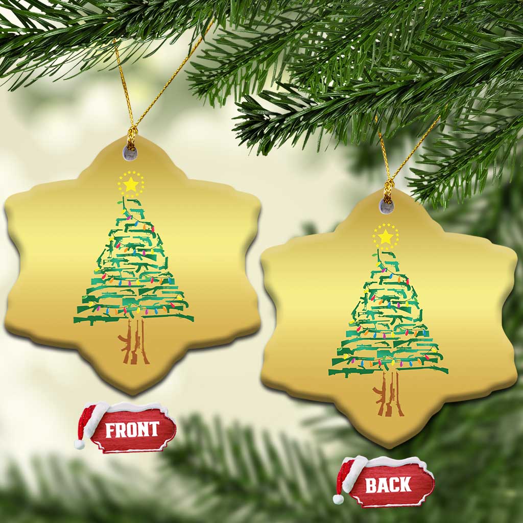 Xmas Gun Christmas Ornament Xmas Tree 2nd Amendment Star TS11