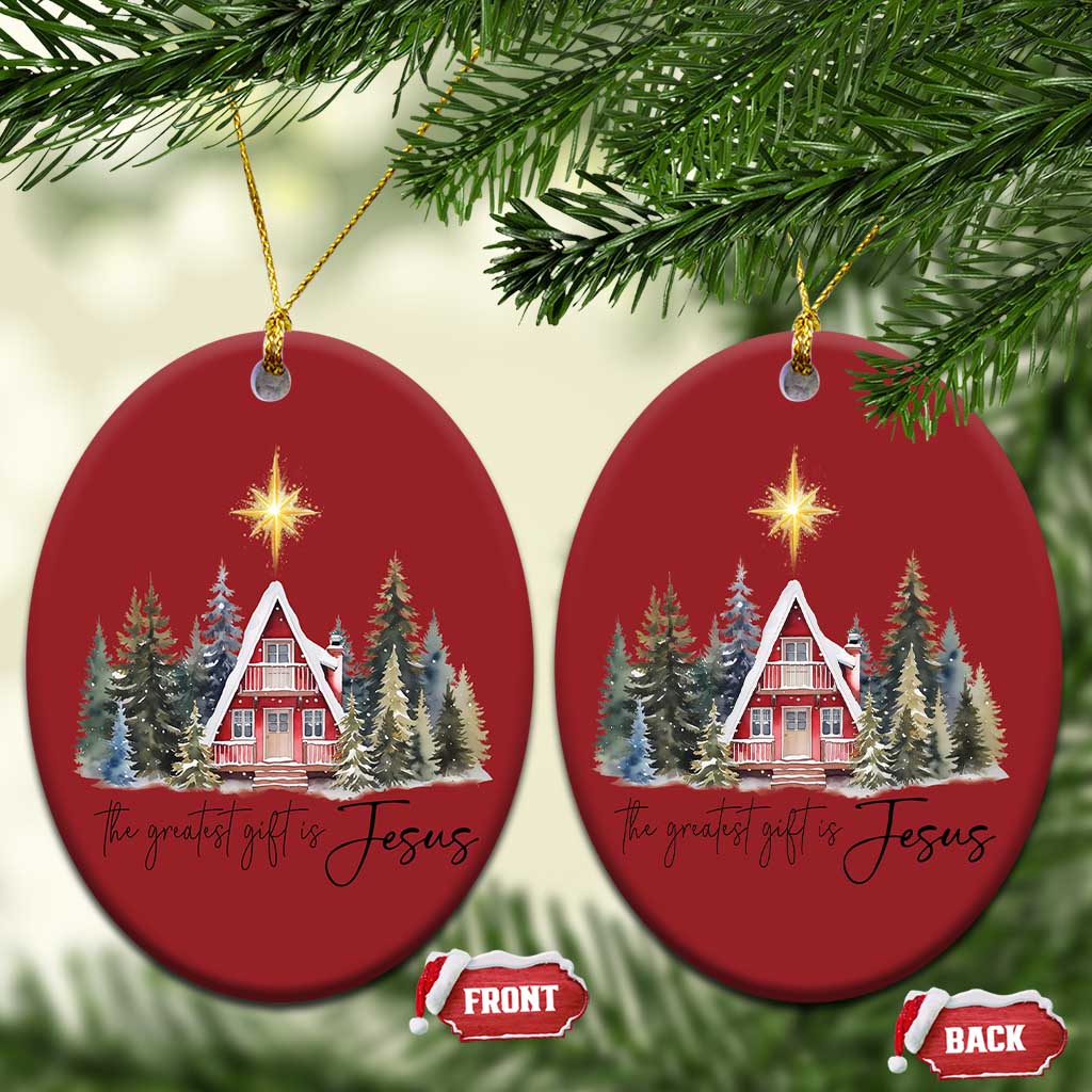 Christian Xmas Christmas Ornament The Greatest Gift Is Jesus Star Of Bethlehem TS11