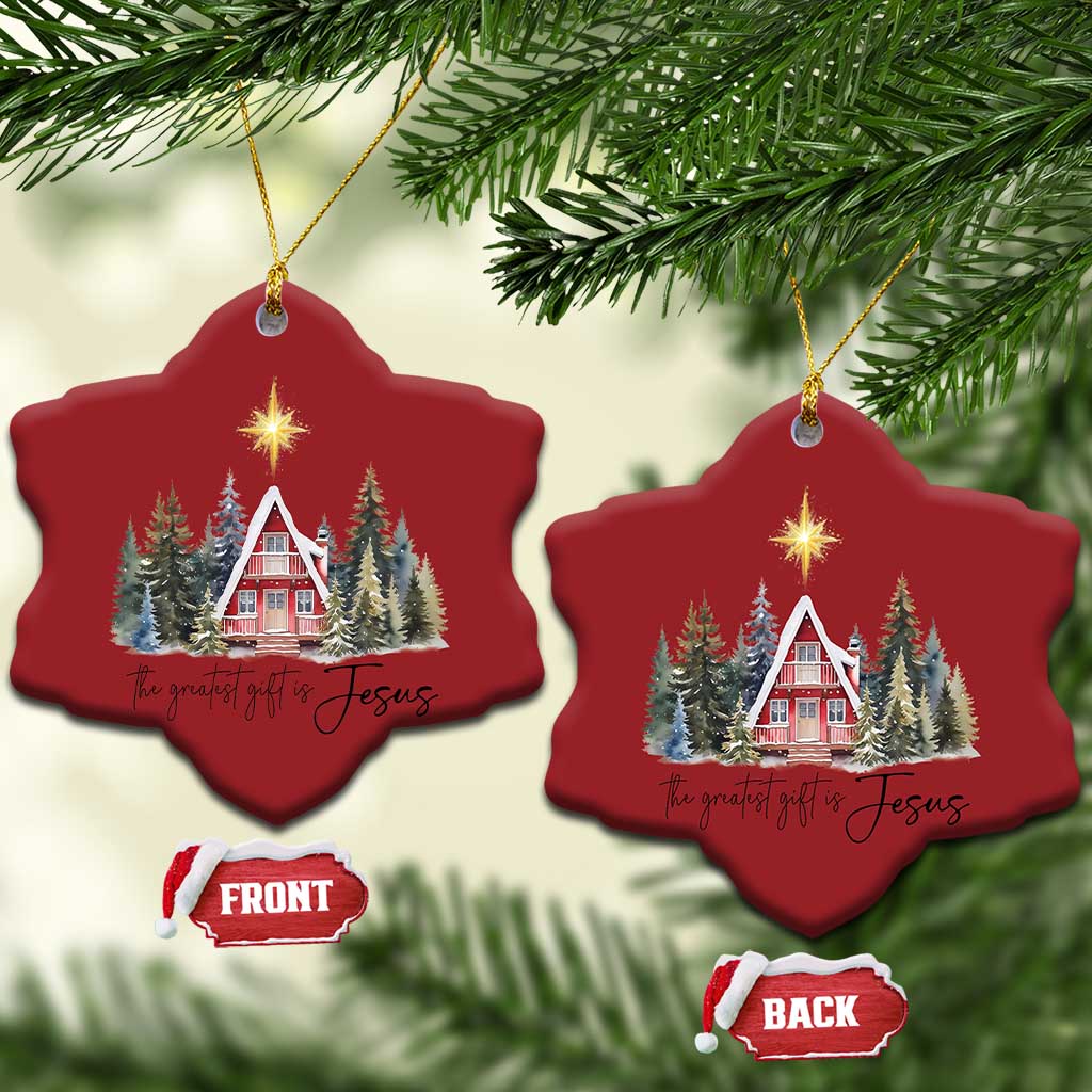 Christian Xmas Christmas Ornament The Greatest Gift Is Jesus Star Of Bethlehem TS11