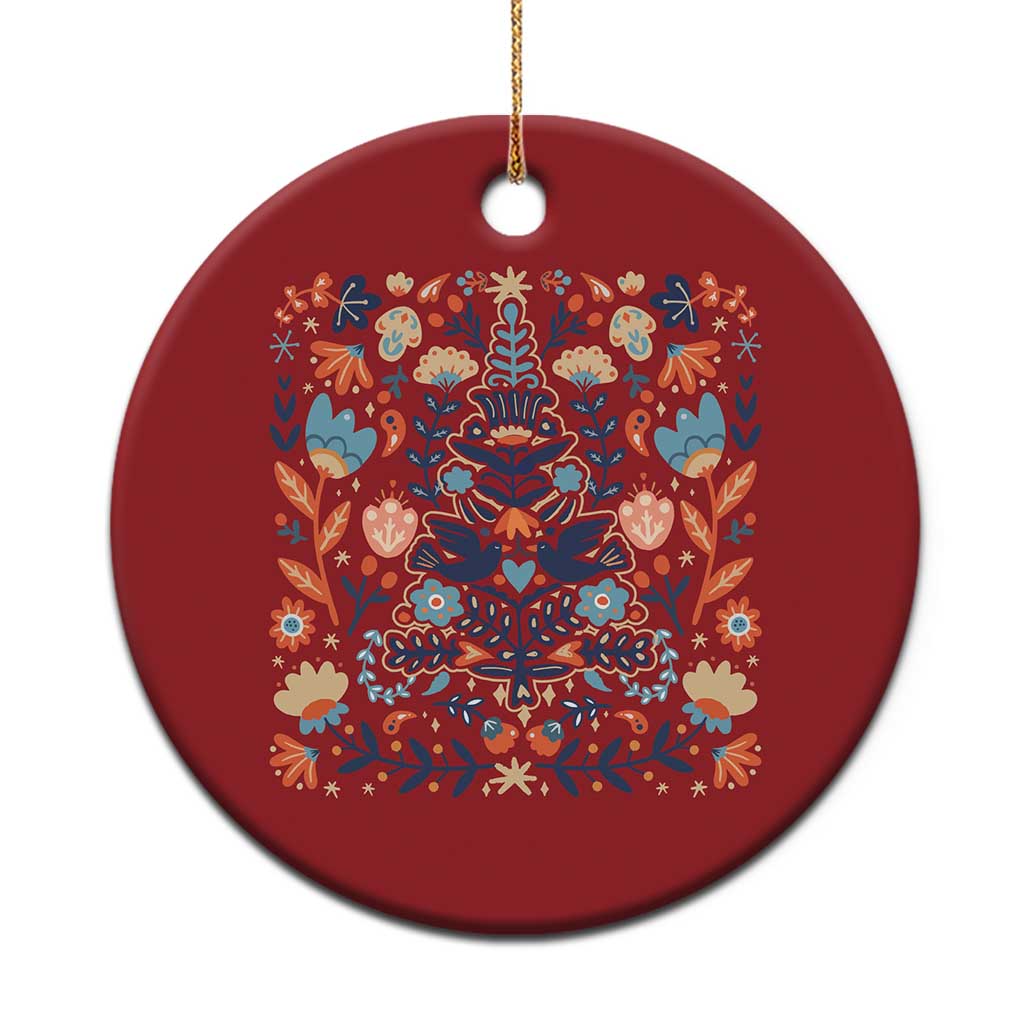 Norwegian Xmas Scandinavian Yule Xmas Tree Folk Art Winter Solstice Christmas Ornament TS11