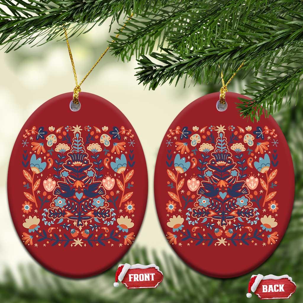 Norwegian Xmas Scandinavian Yule Xmas Tree Folk Art Winter Solstice Christmas Ornament TS11