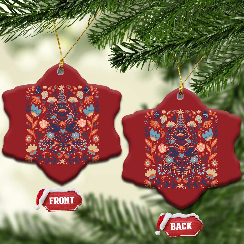 Norwegian Xmas Scandinavian Yule Xmas Tree Folk Art Winter Solstice Christmas Ornament TS11