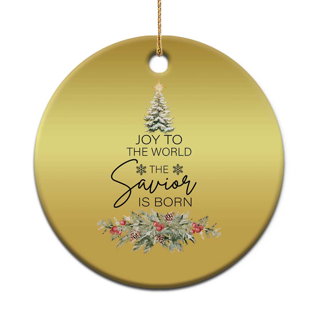 Funny Xmas Christian Faith Christmas Ornament Joy To The World The Savior Is Born Xmas Tree TS11