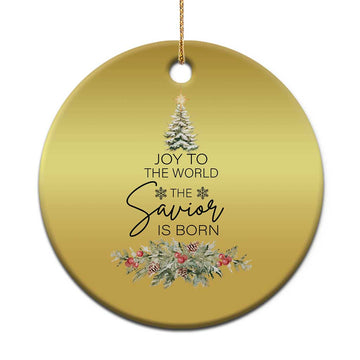 Funny Xmas Christian Faith Christmas Ornament Joy To The World The Savior Is Born Xmas Tree TS11