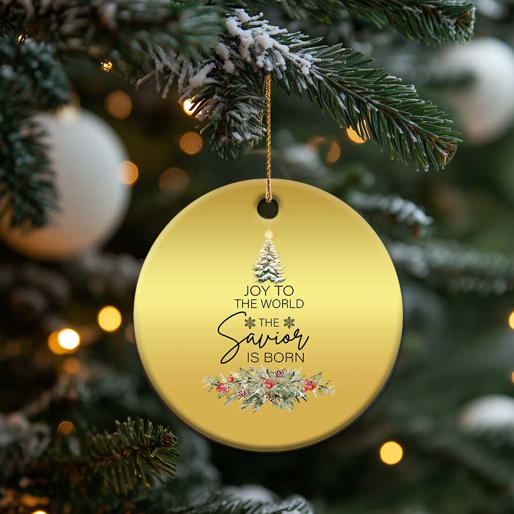 Funny Xmas Christian Faith Christmas Ornament Joy To The World The Savior Is Born Xmas Tree TS11