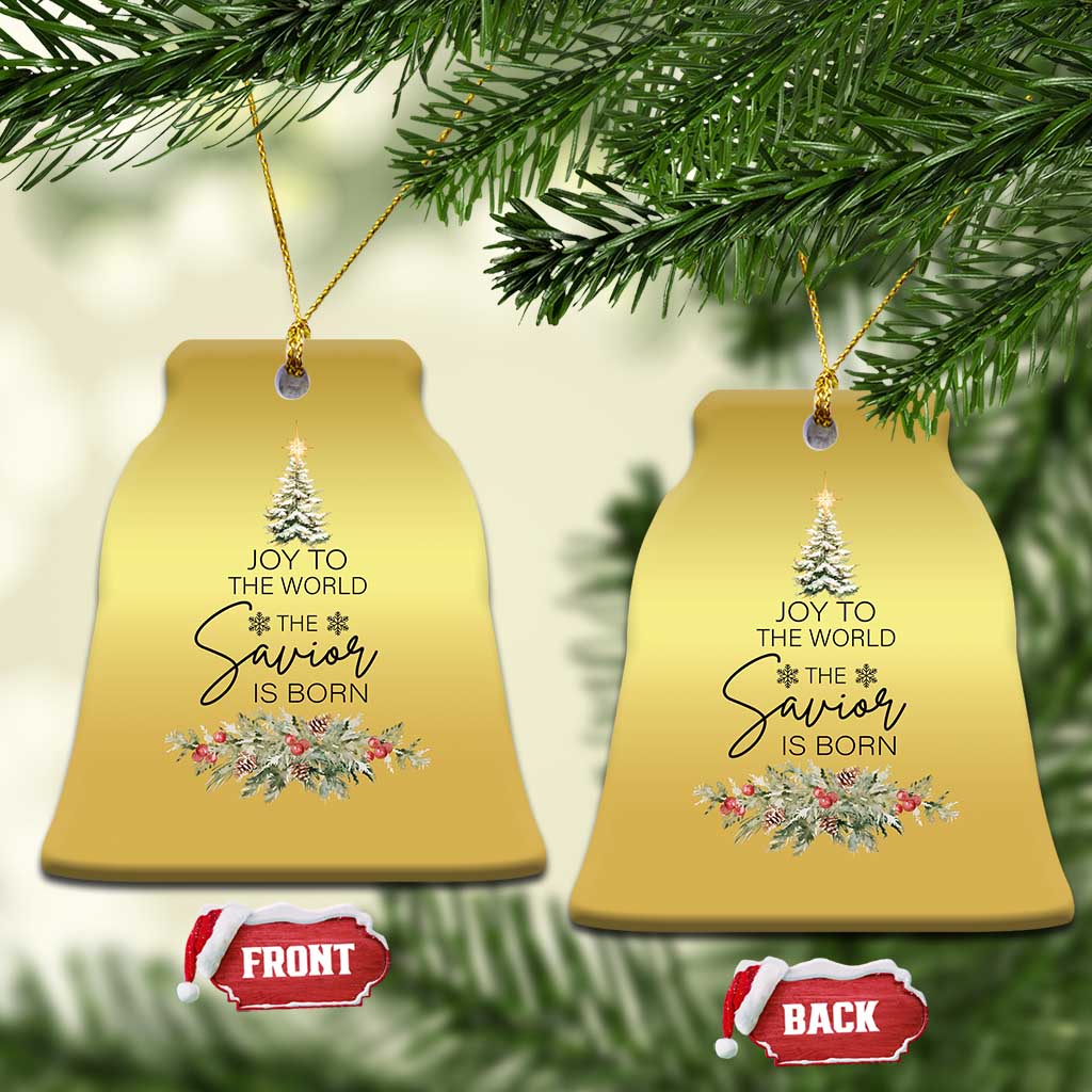 Funny Xmas Christian Faith Christmas Ornament Joy To The World The Savior Is Born Xmas Tree TS11
