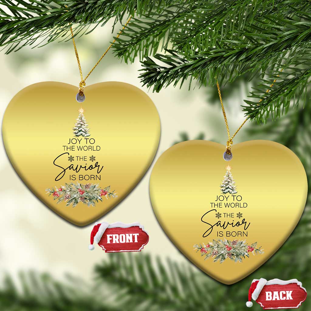 Funny Xmas Christian Faith Christmas Ornament Joy To The World The Savior Is Born Xmas Tree TS11