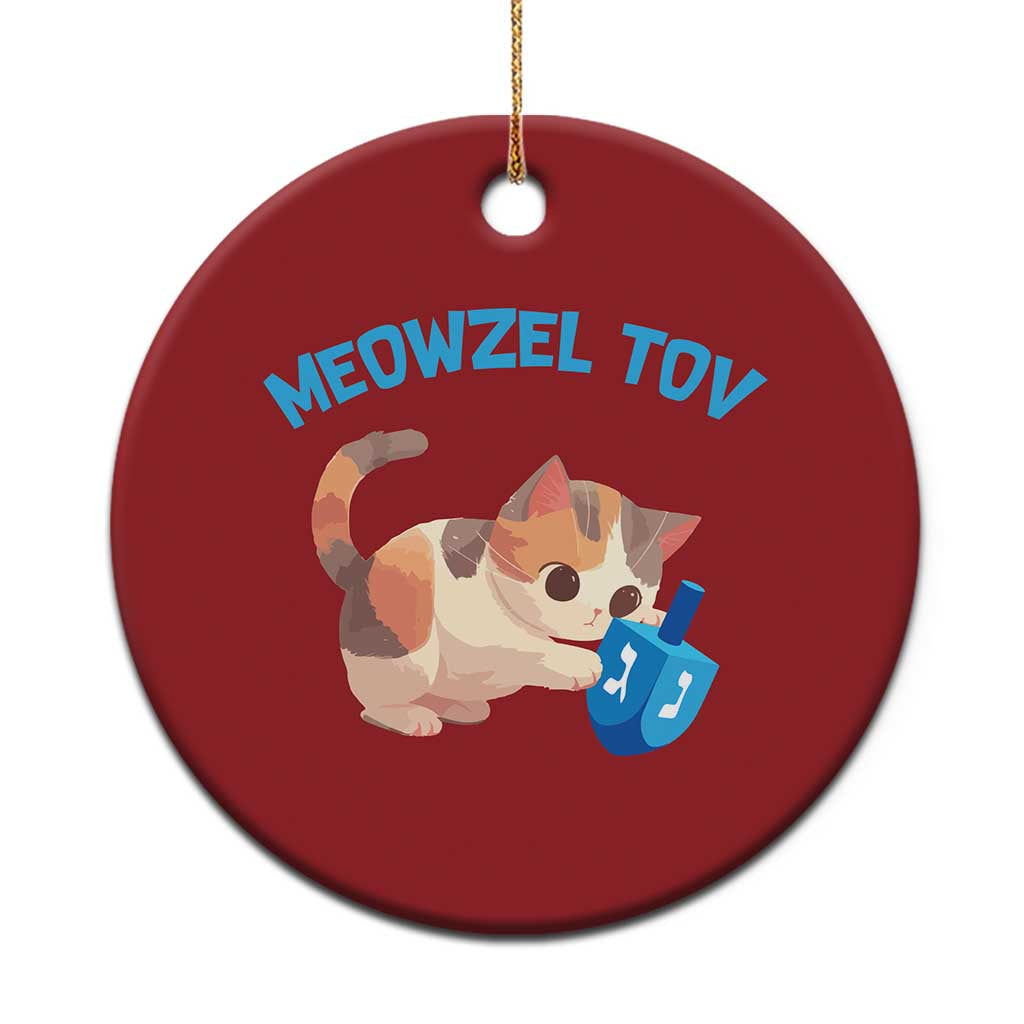 Funny Hanukkah Cats Christmas Ornament Meowzel Tov Dreidels Chanukah Jewish Festival TS11