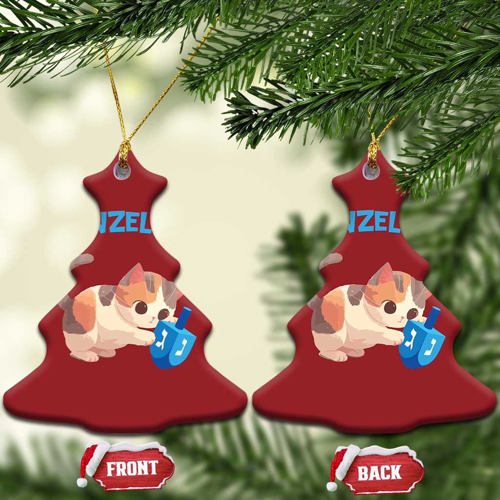 Funny Hanukkah Cats Christmas Ornament Meowzel Tov Dreidels Chanukah Jewish Festival TS11