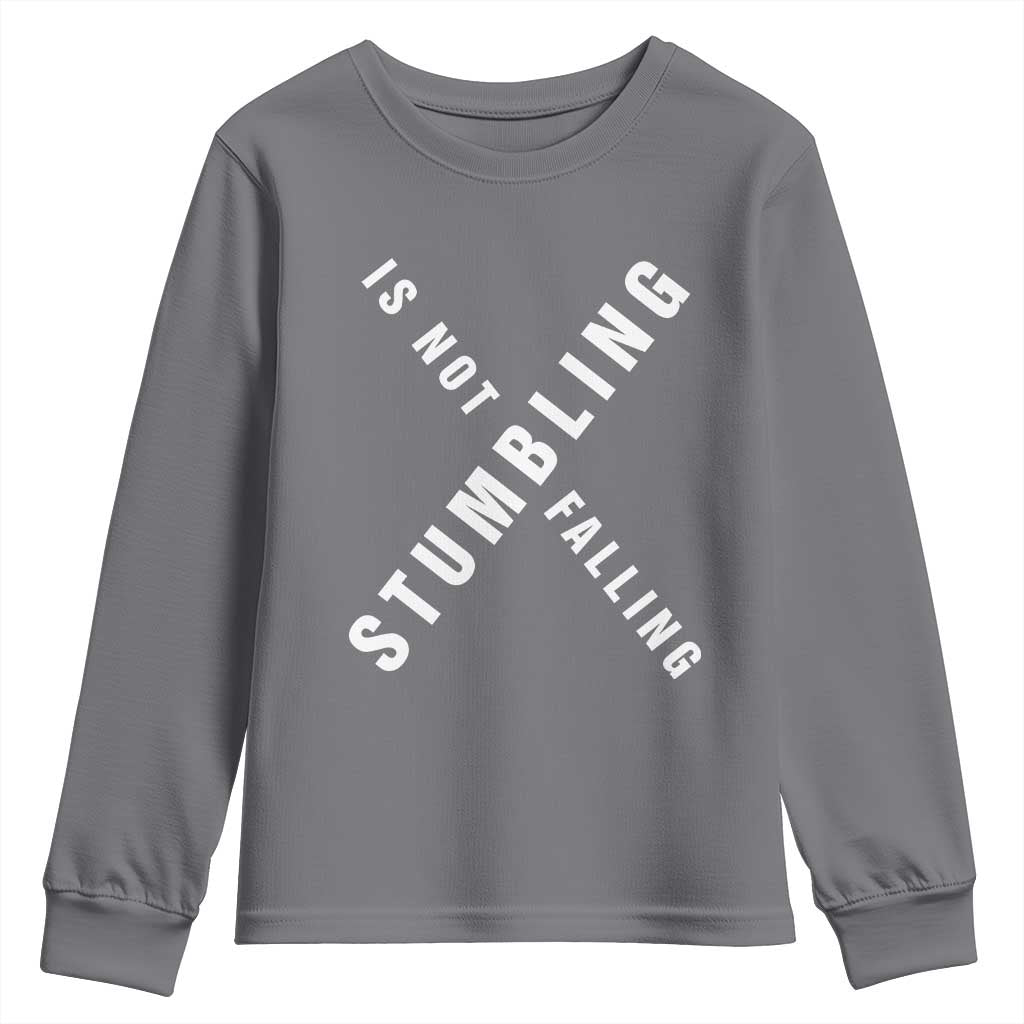 Malcolm X Stumbling Is Not Falling Youth Sweatshirt Black History Month African American Pride TS11