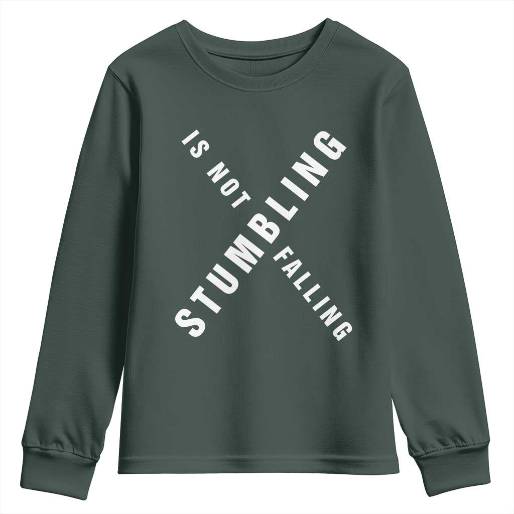 Malcolm X Stumbling Is Not Falling Youth Sweatshirt Black History Month African American Pride TS11