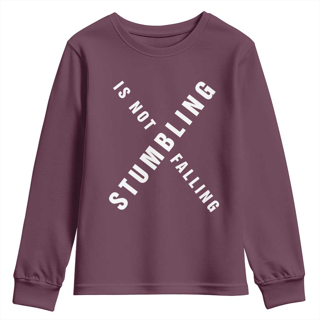 Malcolm X Stumbling Is Not Falling Youth Sweatshirt Black History Month African American Pride TS11
