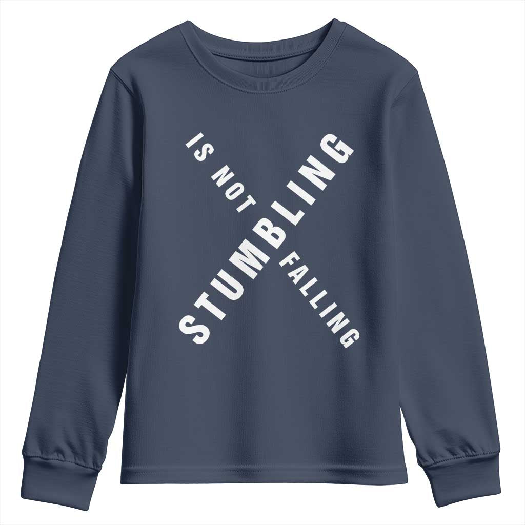 Malcolm X Stumbling Is Not Falling Youth Sweatshirt Black History Month African American Pride TS11