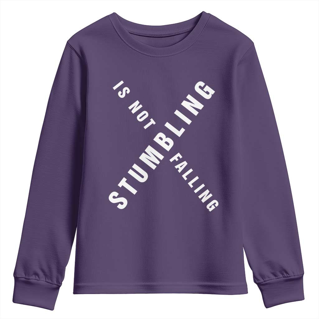 Malcolm X Stumbling Is Not Falling Youth Sweatshirt Black History Month African American Pride TS11