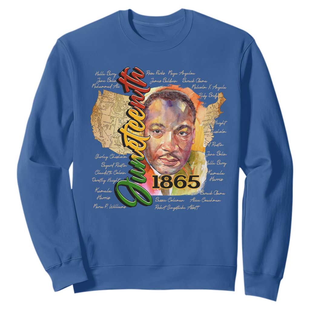 Juneteenth Sweatshirt Black Leaders African American Heritage 1865 TS11