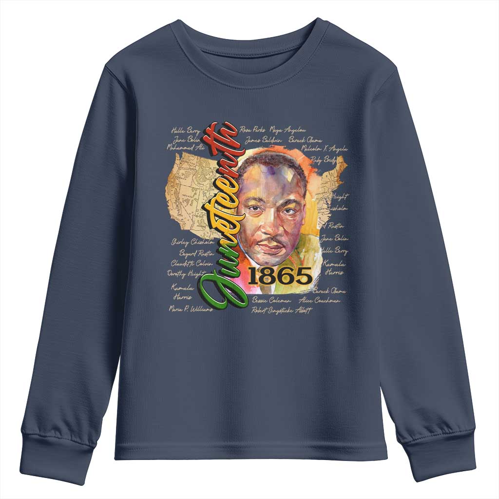 Juneteenth Youth Sweatshirt Black Leaders African American Heritage 1865 TS11