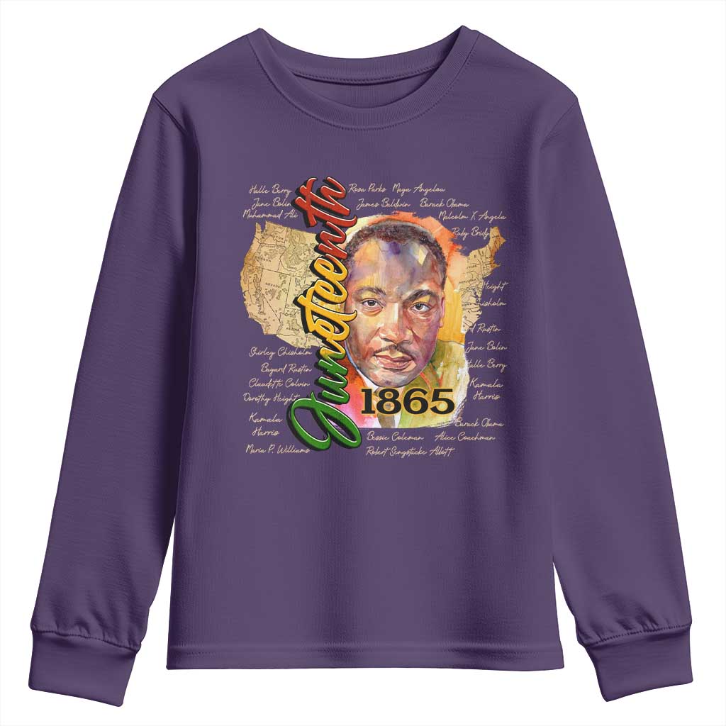 Juneteenth Youth Sweatshirt Black Leaders African American Heritage 1865 TS11
