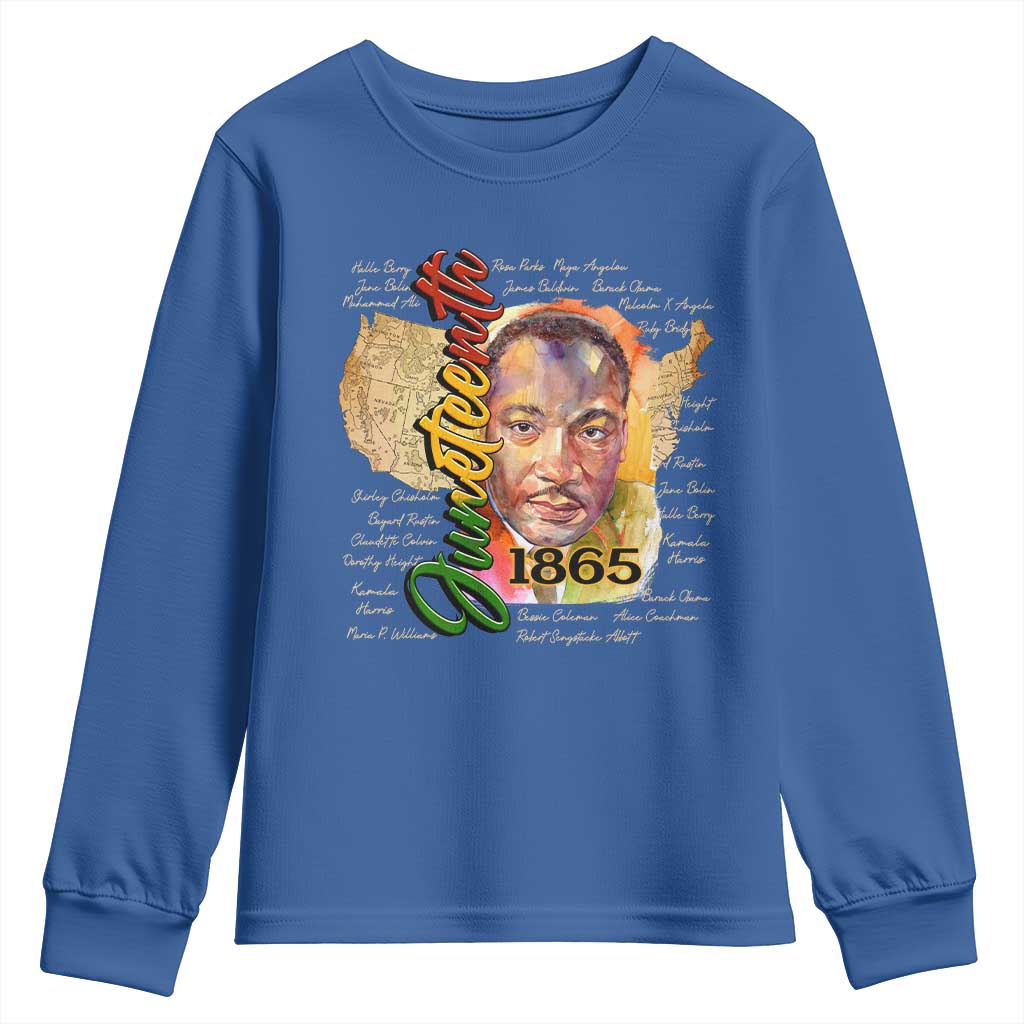 Juneteenth Youth Sweatshirt Black Leaders African American Heritage 1865 TS11