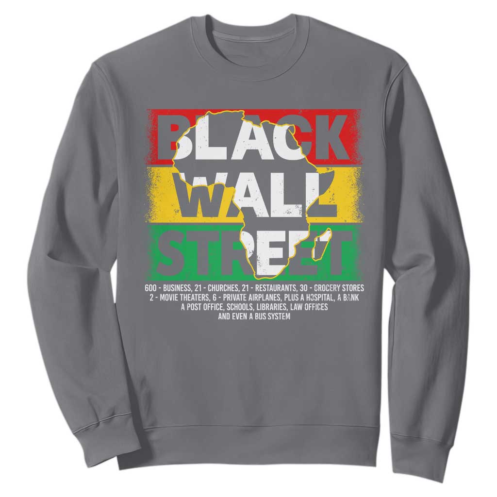 Black Wall Street Sweatshirt Tulsa Oklahoma Black History Month Vintage Africa Map TS11