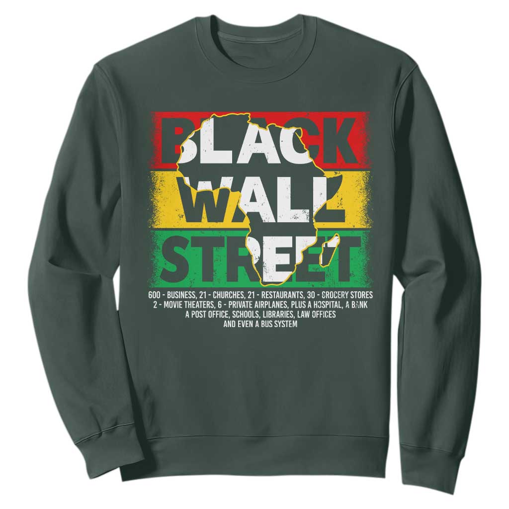 Black Wall Street Sweatshirt Tulsa Oklahoma Black History Month Vintage Africa Map TS11