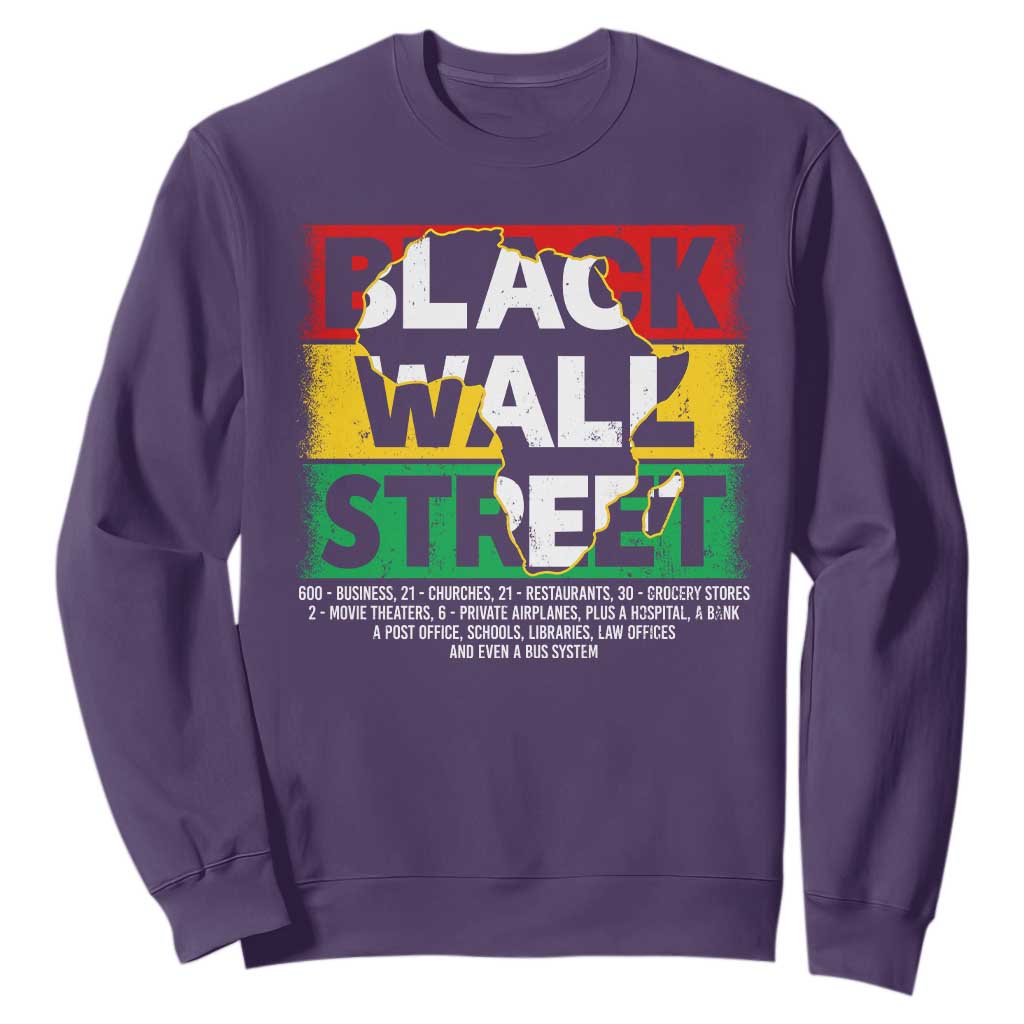 Black Wall Street Sweatshirt Tulsa Oklahoma Black History Month Vintage Africa Map TS11