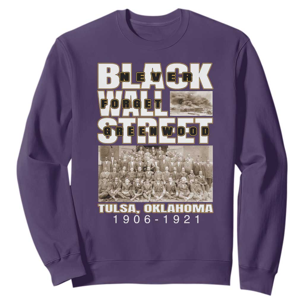 Never Forget Greenwood Black Wall Street Sweatshirt Black History TS11