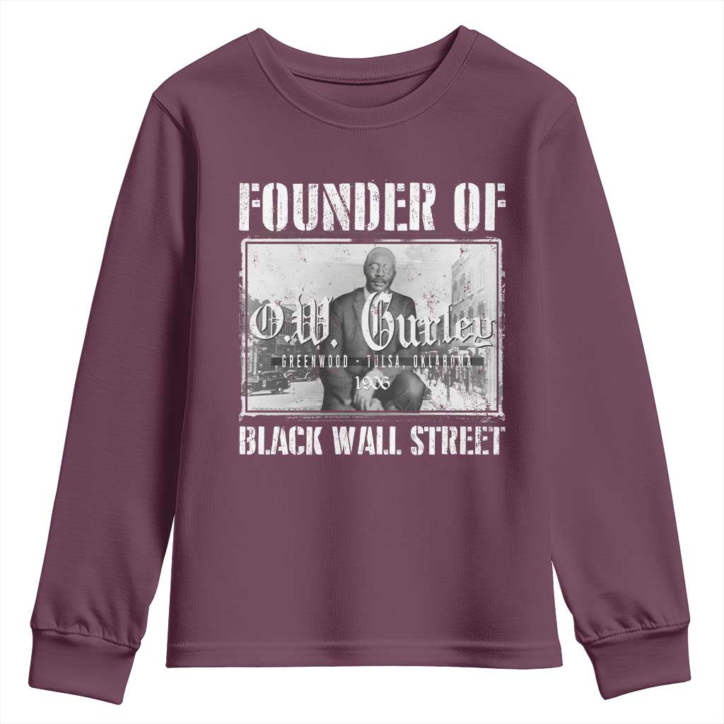 Founder Of Black Wall Street O.W. Gurley Youth Sweatshirt Black History Month African American Heritage TS11