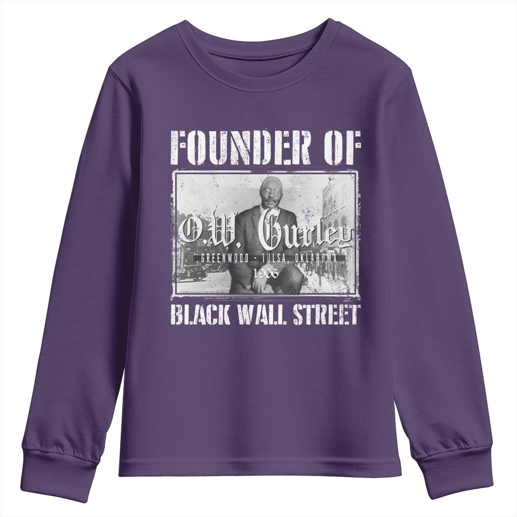 Founder Of Black Wall Street O.W. Gurley Youth Sweatshirt Black History Month African American Heritage TS11