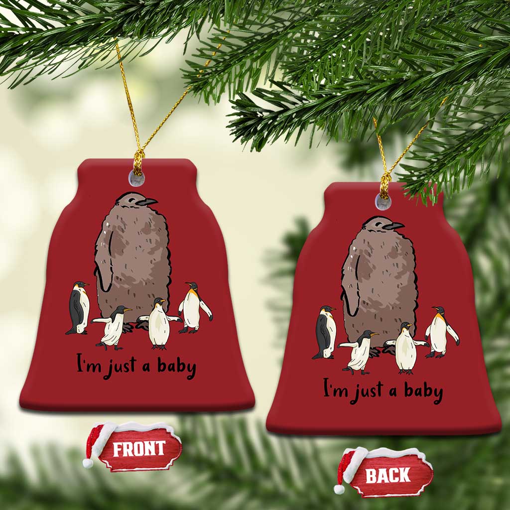 Funny Pesto The Penguin Christmas Ornament I'm Just A Baby Meme TS11