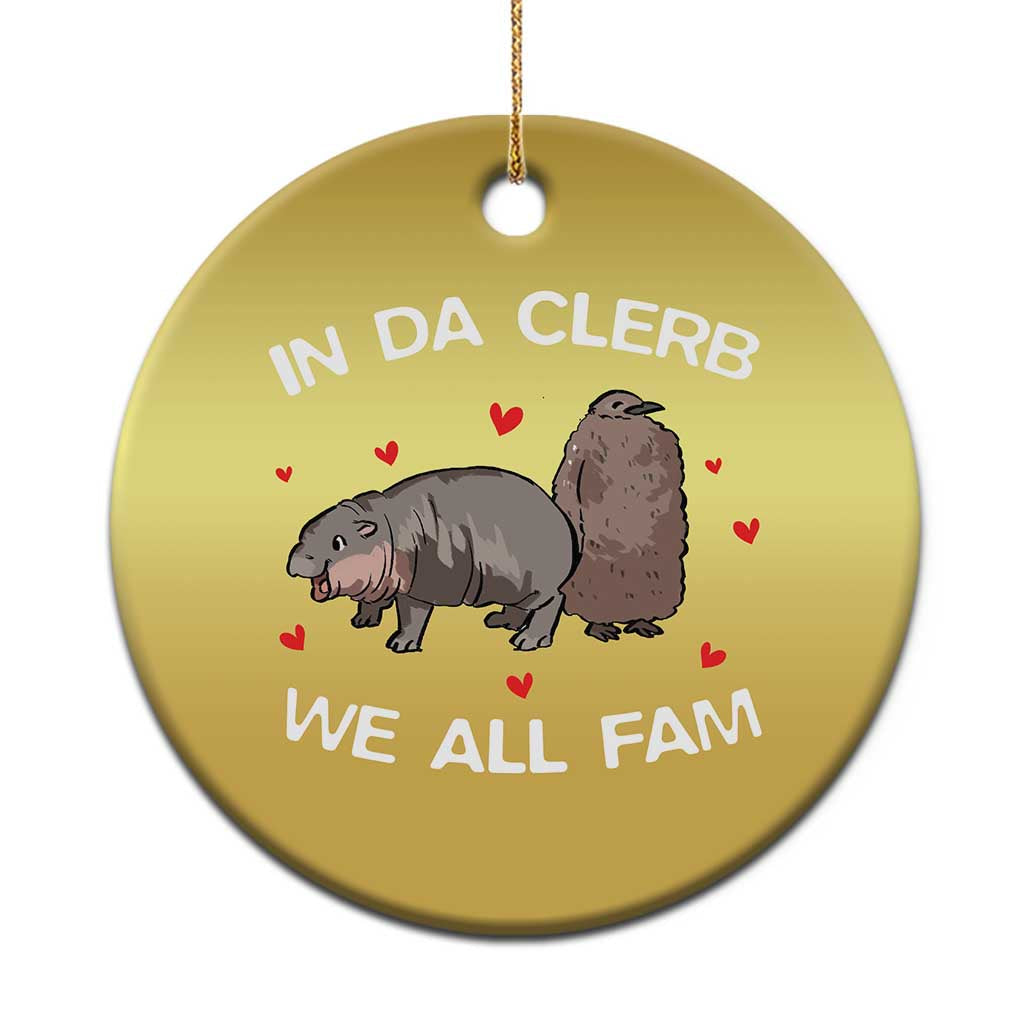 Funny Moo Deng Pesto Penguin Christmas Ornament In Da Clerb We All Fam Hearts TS11