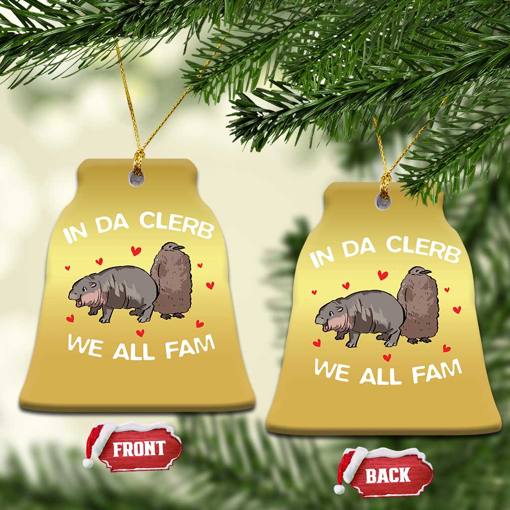 Funny Moo Deng Pesto Penguin Christmas Ornament In Da Clerb We All Fam Hearts TS11