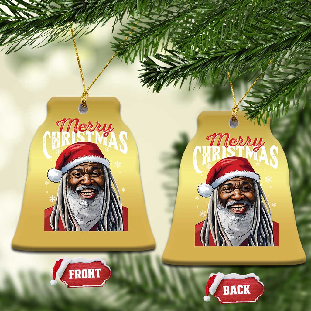 Merry Xmas Dreadlocks Black Santa Christmas Ornament TS11